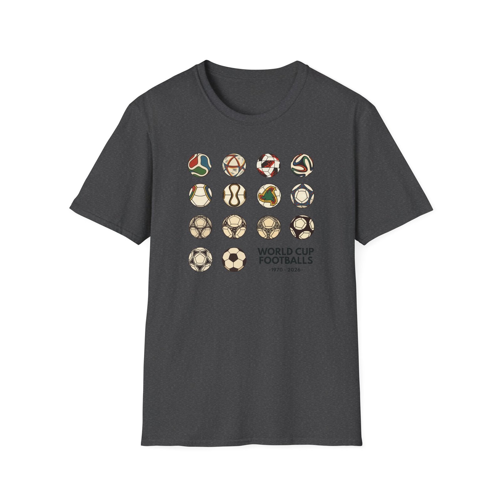 World Cup Balls 1970-26 T-Shirt - Image 5