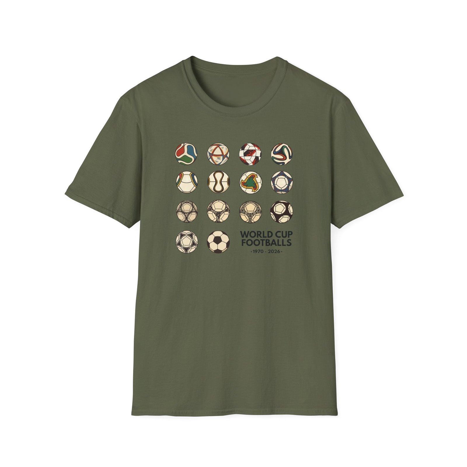 World Cup Balls 1970-26 T-Shirt - Image 6